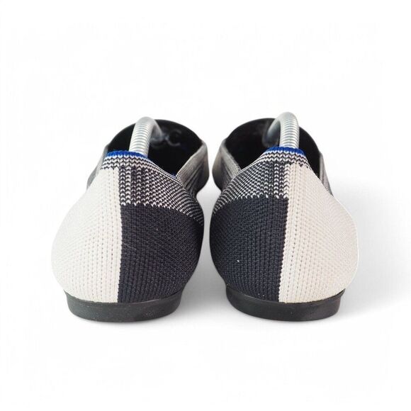 Rothy's The Flat Round Toe Ballet Flats "Captoe Black" Women's 8 - Picture 5 of 11